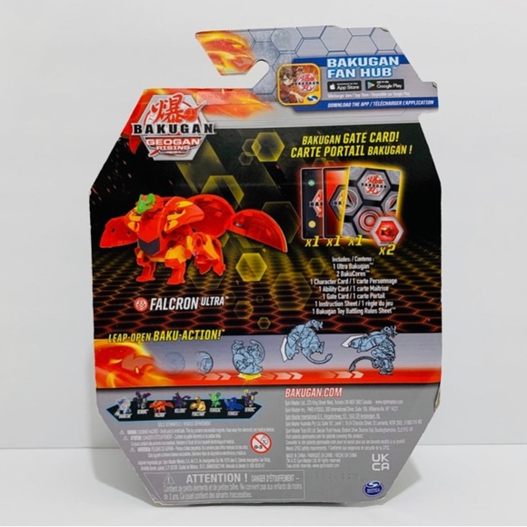 🆕 Bakugan Ultra Falcron 3” Geogan Rising Collectible Action Figure/Trading Card - Picture 6 of 7